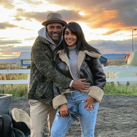Bria Epps's father Mike Epps with his second wife.